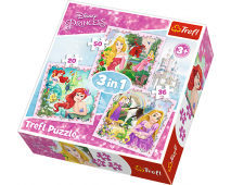 Puzzle 3v1 Disney Princess